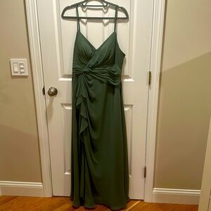 Azazie Emerald Dress - Eucalyptus Color, Custom Size ~Size 8
